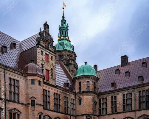 Denmark - Castle Roof and Spires - Kronborg