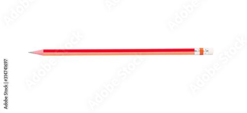 Pencil with Copy Space Isolated on a White Background.