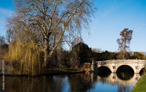 Panoramic view of the historic buildings in Cambridge, UK photo