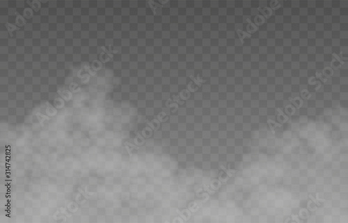 Fog or smoke isolated transparent special effect