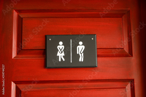 Fotografía Medium shot of man and lady toilet signs