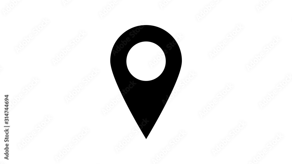icon search map, map pointer in red color. icon search map, map pointer in red color.