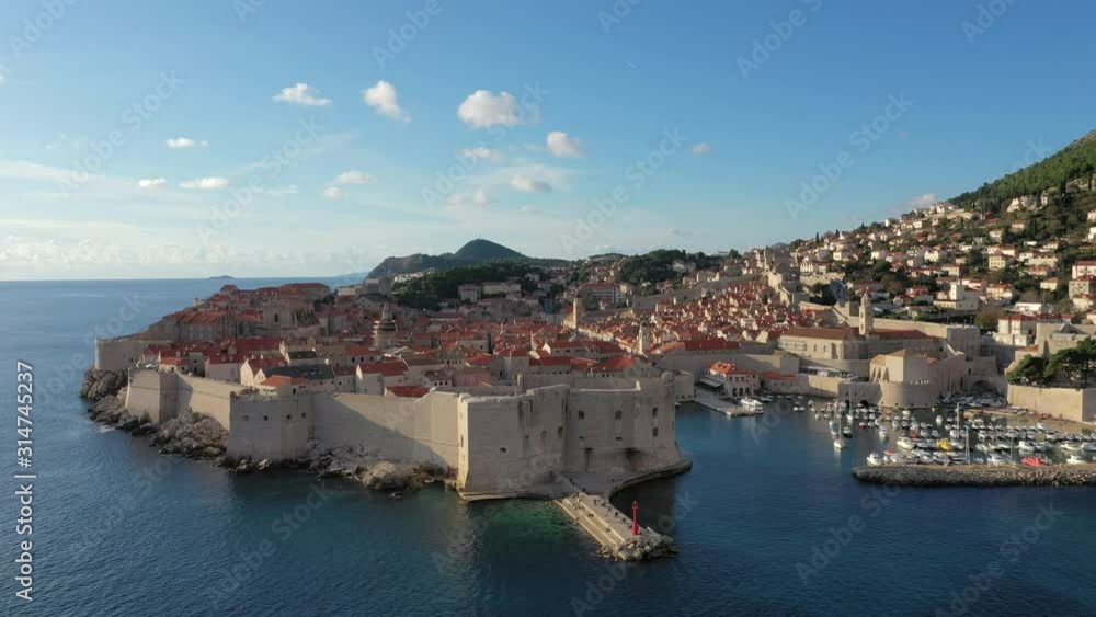 Aerial View of Old Town, Dubrovnik City, Croatia. Aerial View of Old Town, Dubrovnik City, Croatia.