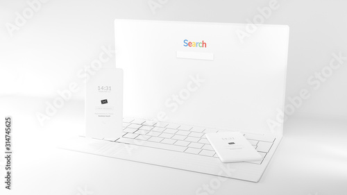 mobile phone computer white...