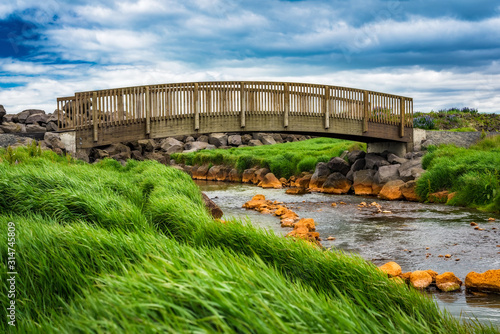 Iceland - Bridge Over the Stream - Eyrarbakki photo