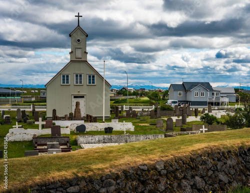 Iceland - Church in the Fishing Village - Stokkseyri photo