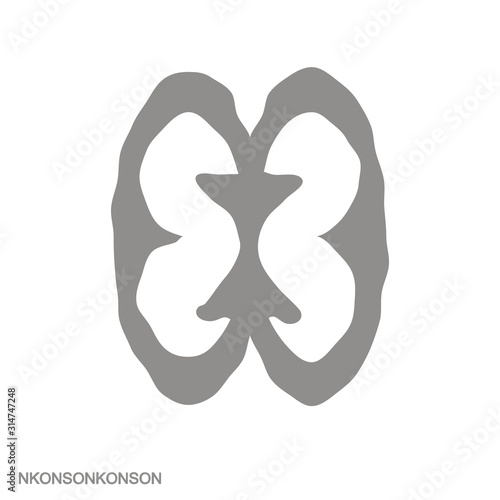 Vector monochrome icon with Adinkra symbol Nkonsonkonson