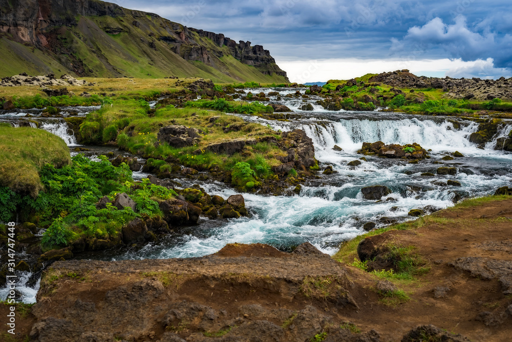 Iceland - Roaring River Through the Valley Iceland - Roaring River Through the Valley