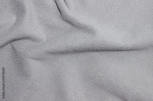 Canvas-taulu gray crumpled textile, terry cloth background and texture