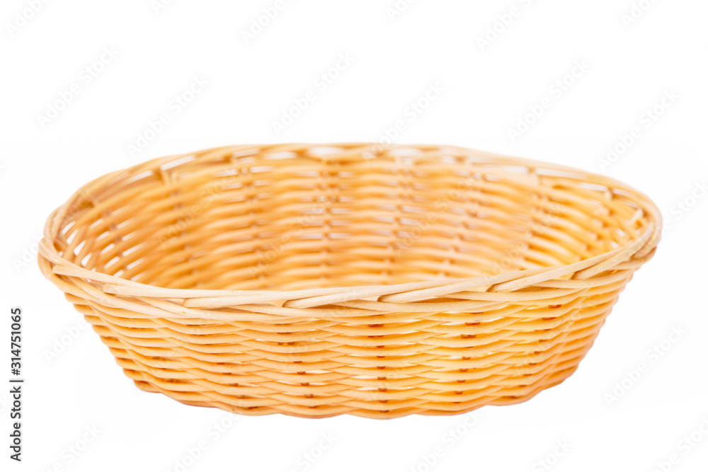 Wicker basket isolated on white background Wicker basket isolated on white background