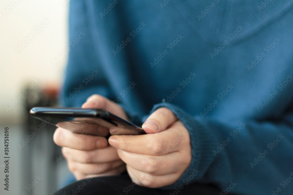 Woman hands using smartphone Woman hands using smartphone