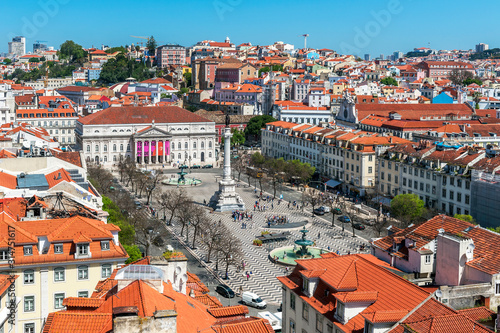 Aerial view on the center of Lisboa, Portugal