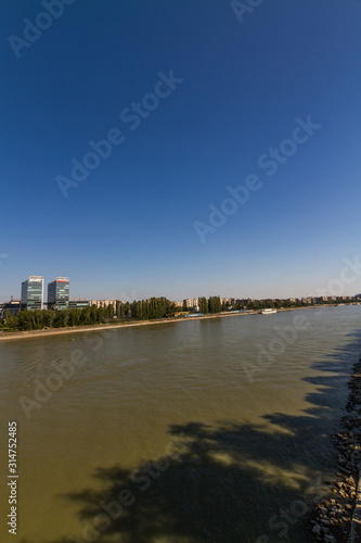 West side of the river Danube from Apad Bridge, Budapest