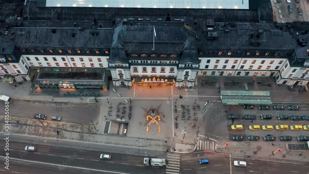 Central station in Stockholm Sweden, aerial view Central station in Stockholm Sweden, aerial view