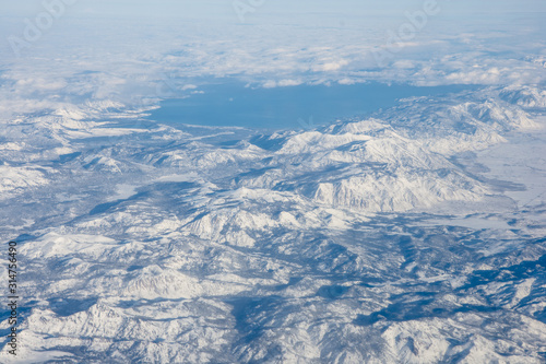 Lake Tahoe from airplane