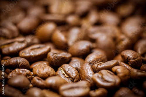 Roasted Arabica Coffee Beans. Coffee beans background.