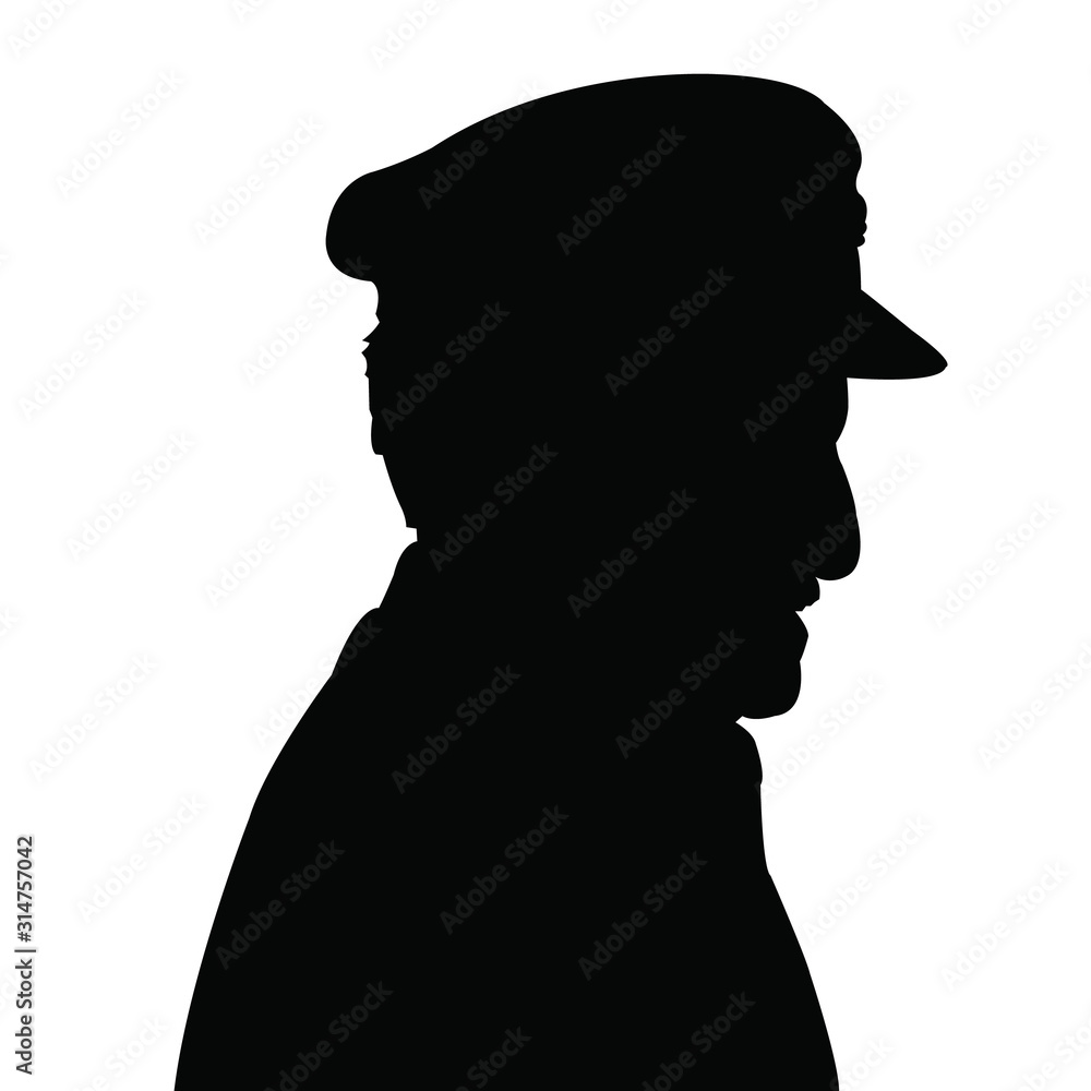 a man head silhouete vector