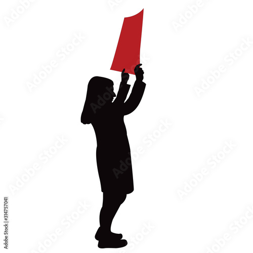 a protestor body silhouette vector