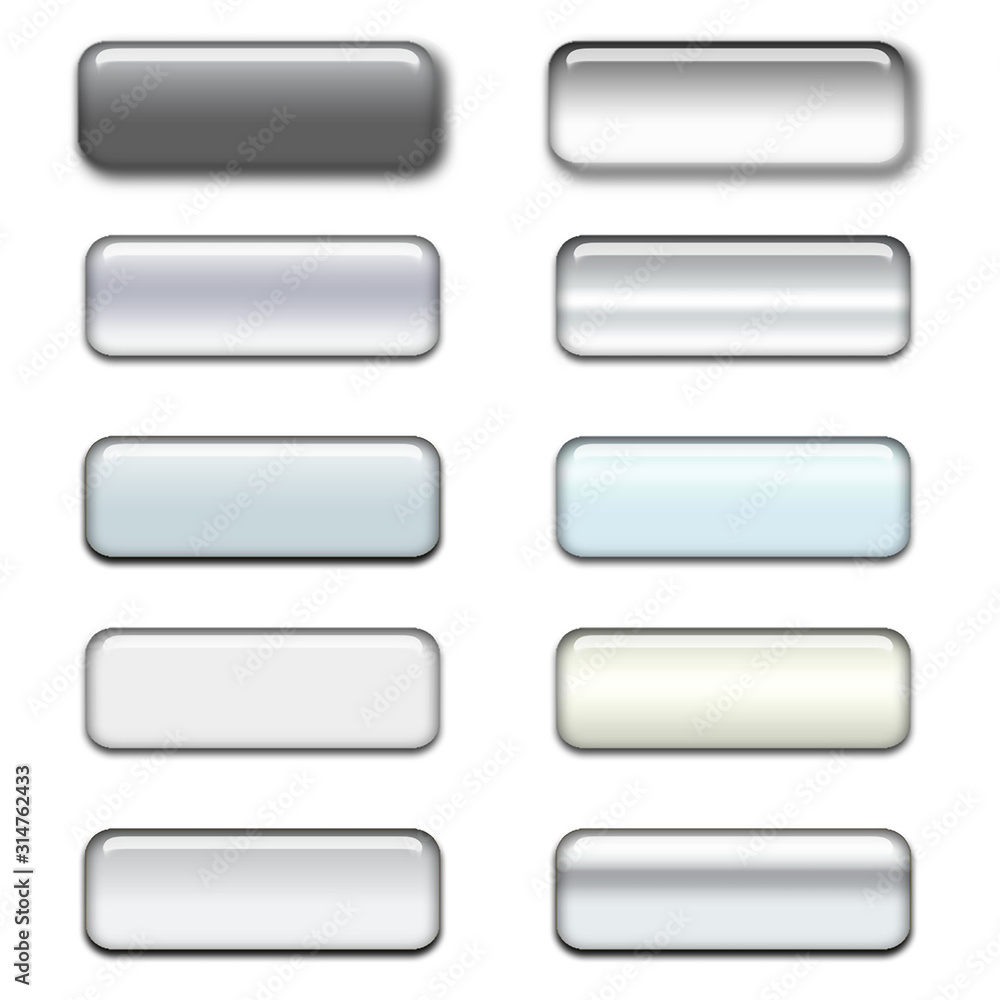 Glass classy buttons like apple style with glow effects Glass classy buttons like apple style with glow effects
