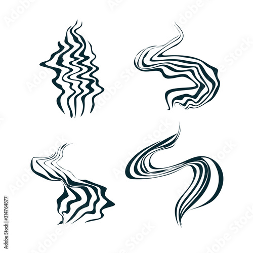 Set of smell vaporize icons