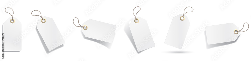 © kazy - ÉTIQUETTE AMÉRICAINE BLANCHE AVEC FIL