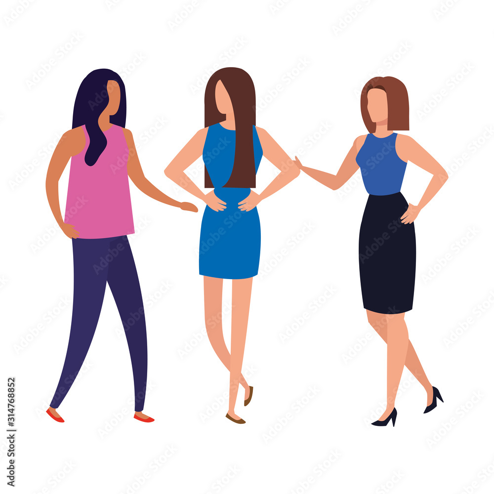 group of business people elegant avatar character group of business people elegant avatar character