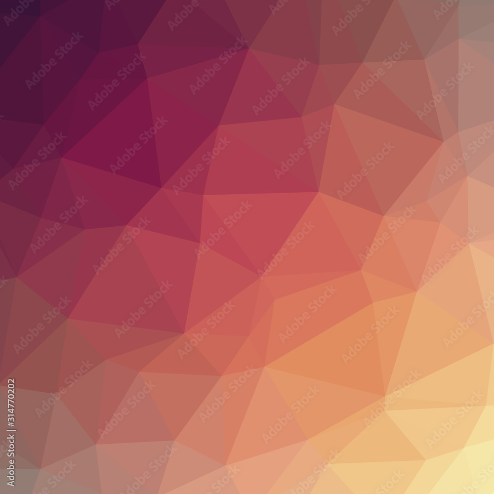 Fototapeta premium Abstract Low Polygon gradient Generative Art background illustration