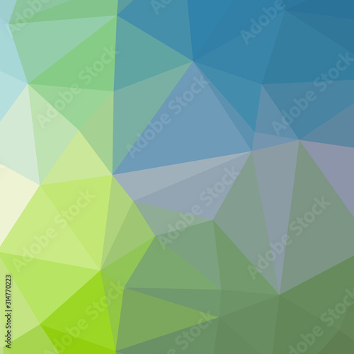 Abstract Low Polygon gradient Generative Art background illustration
