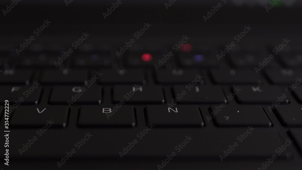 blinking of the illuminated keyboard buttons letters in multiple RGB colors blinking of the illuminated keyboard buttons letters in multiple RGB colors