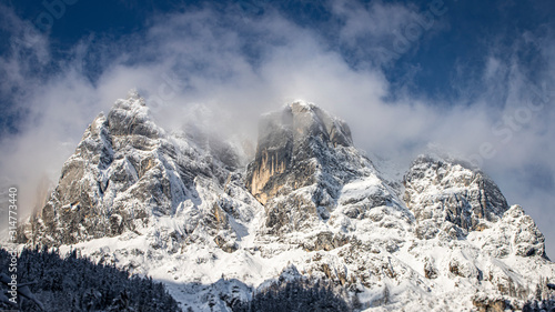 mountains winter snow alps bavaria