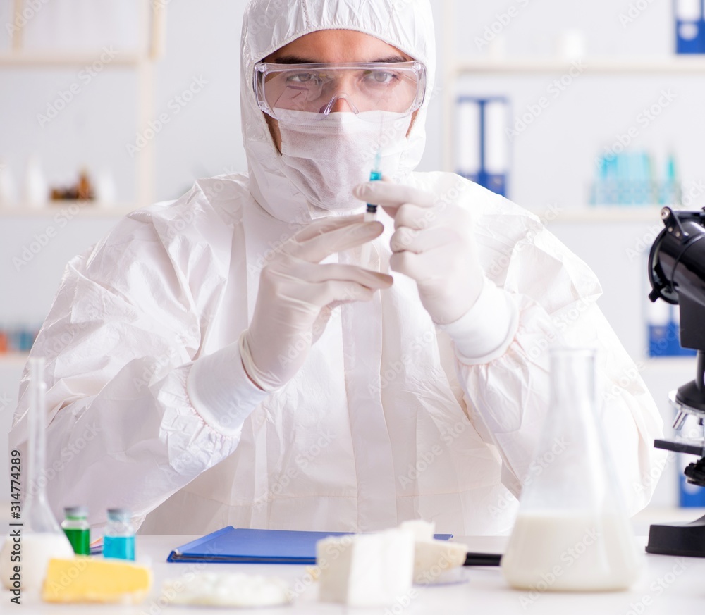 Food scientist testing new stuff in the lab Food scientist testing new stuff in the lab