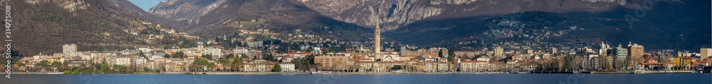 Panorama of the city of Lecco, on Lake Como (Italy)