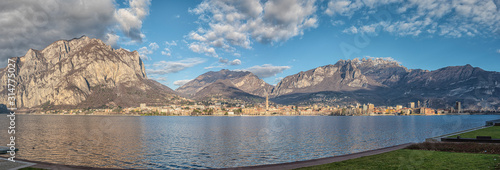 Panorama of the city of Lecco, on Lake Como (Italy)