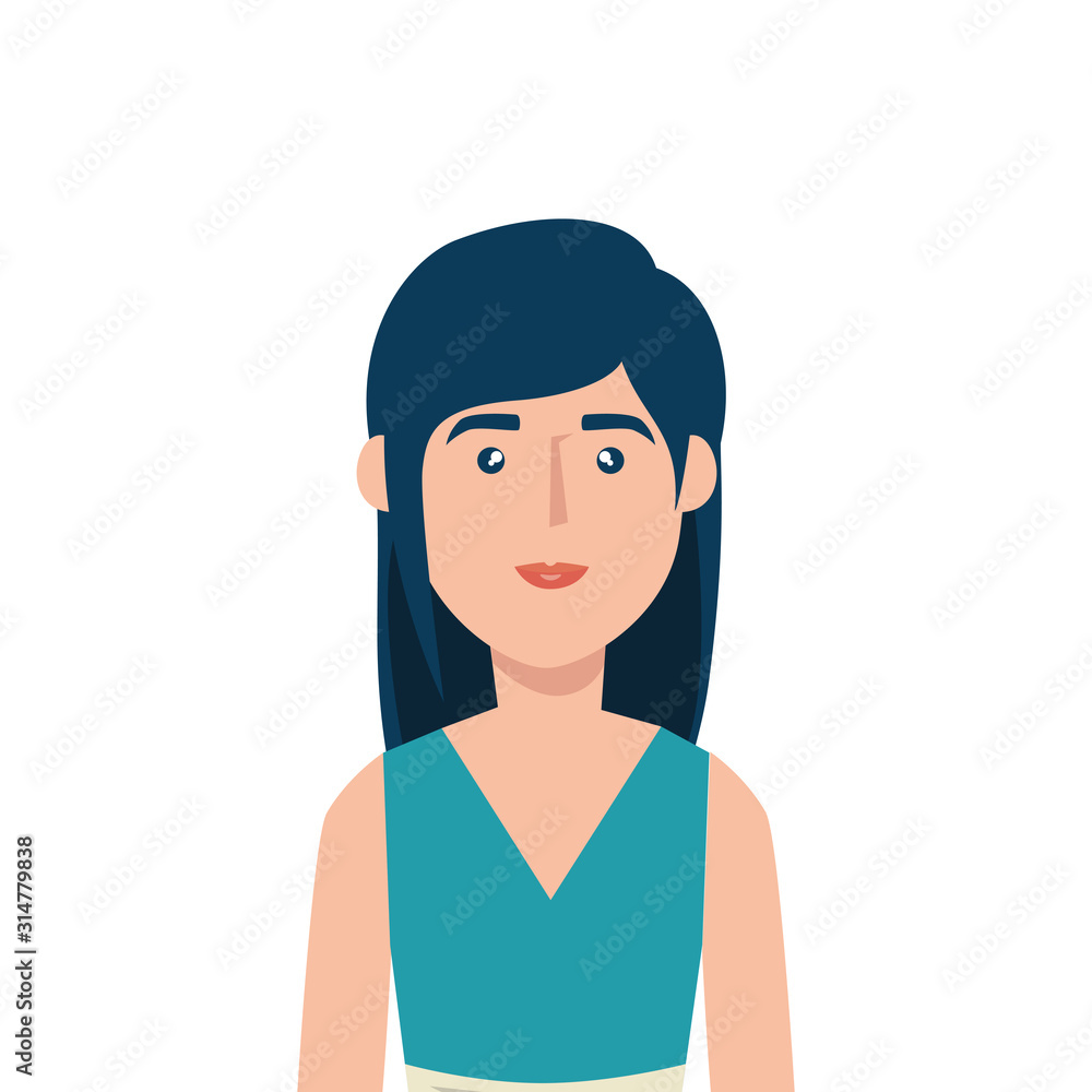 Fototapeta premium young woman avatar character icon