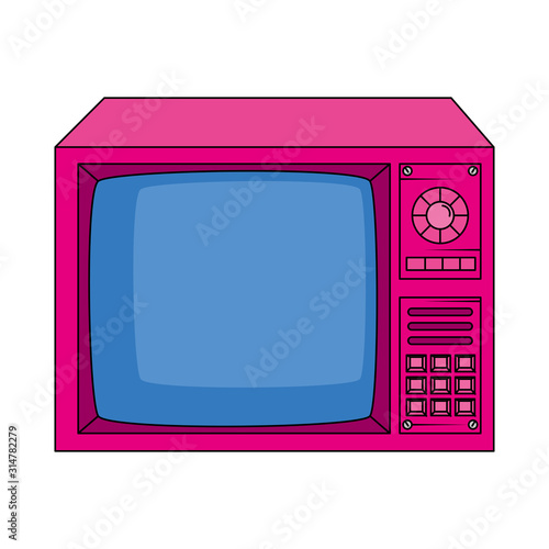 tv nineties retro style isolated icon