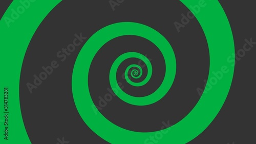 Hipnotize Black Spiral Spinning in Seamless Loop with Green Screen Background 4K Animation photo