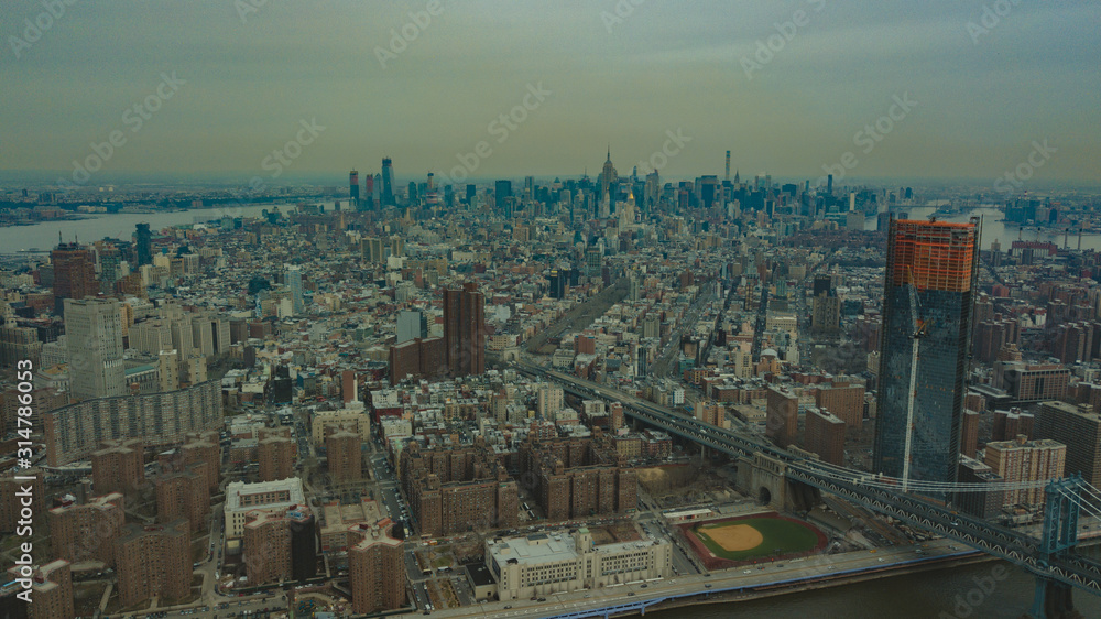 NY 空撮　ニューヨーク　ドローン　DJI　広告　素材　旅行　ブルックリン橋　マンハッタン　ビル群　広告素材　SNS　Instagram　Twitter　Facebook