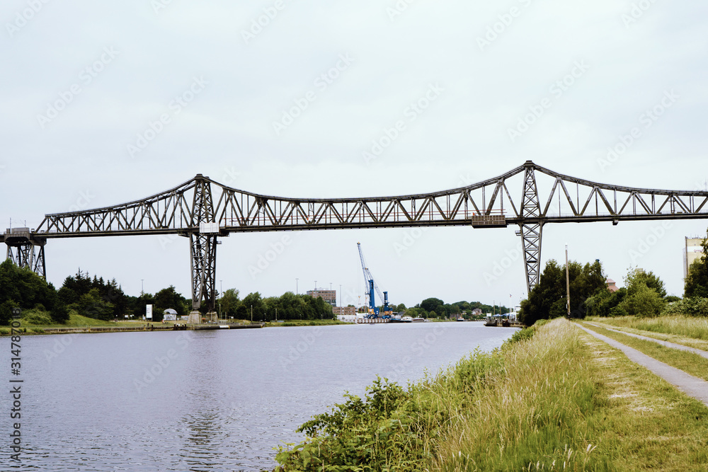 Railroad bridge over the river