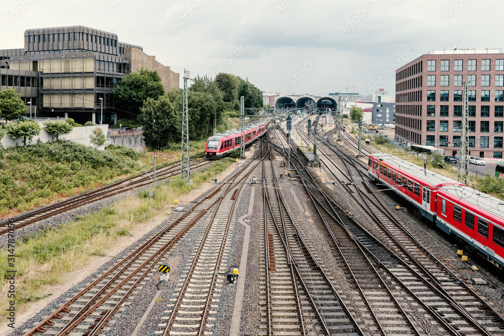 railway line and trains, transporting system railway line and trains, transporting system