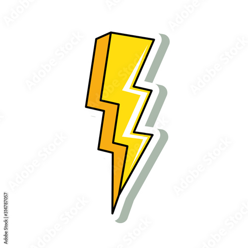 Free Download thunderbolt pop art style icon - GFXLoad