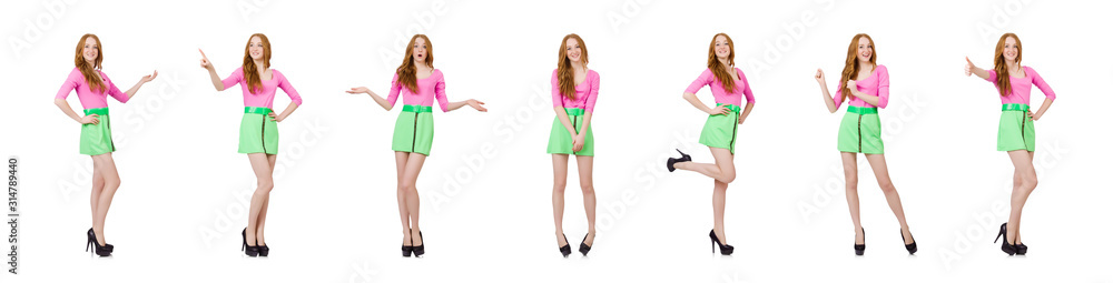 Woman isolated on the white background Woman isolated on the white background