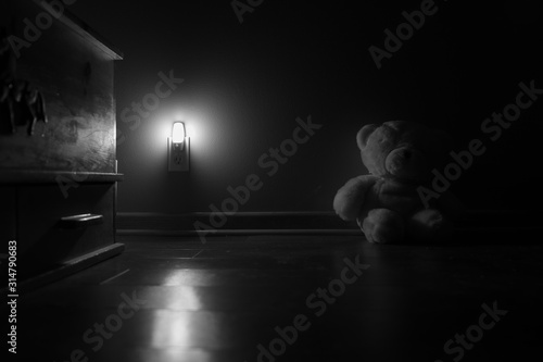 Foto Spooky Nightlight and Teddy Bear