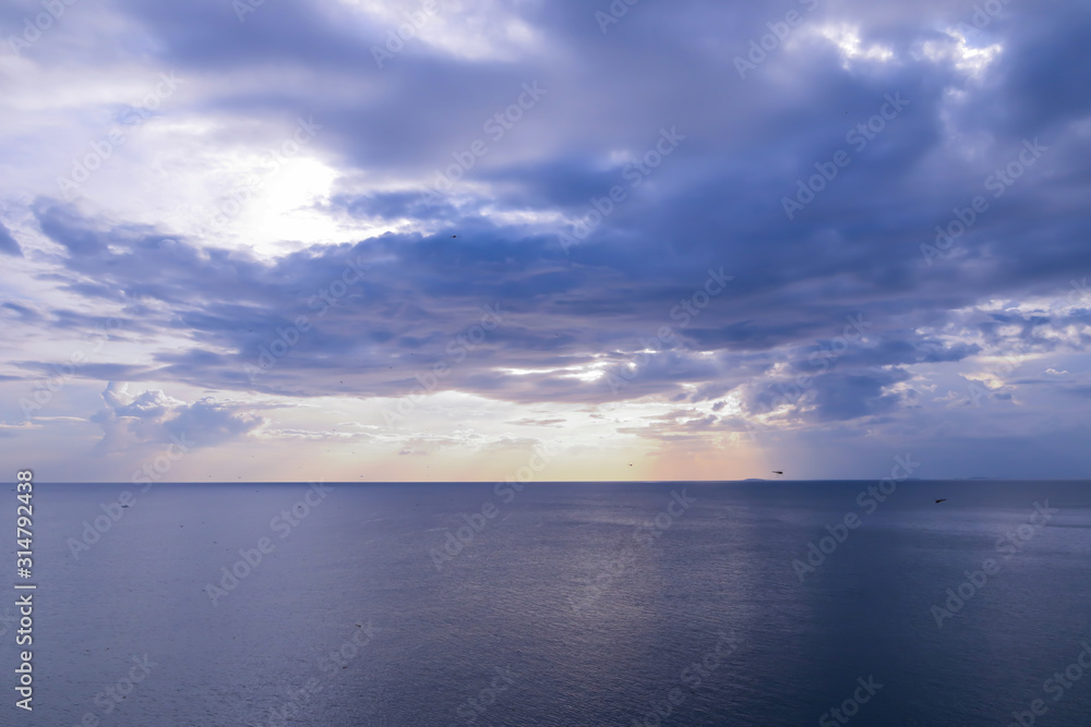 Colorful sunset on the sea