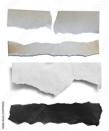 Wallpaper Mural Set of torn paper on white background Torontodigital.ca