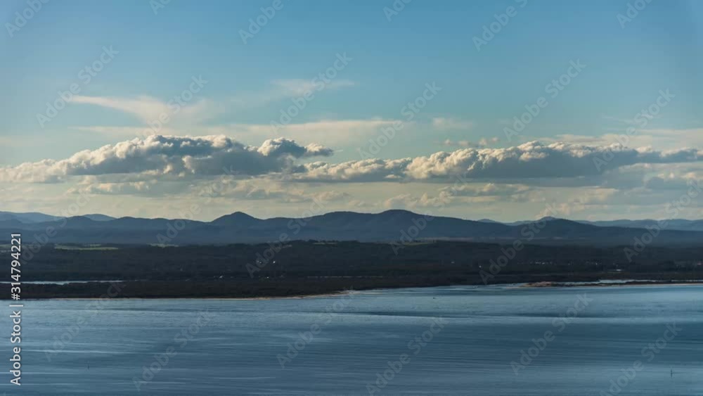Beautiful timelapse of the clouds rolling over the City of Port Stephens, New South Wales, Australia Beautiful timelapse of the clouds rolling over the City of Port Stephens, New South Wales, Australia