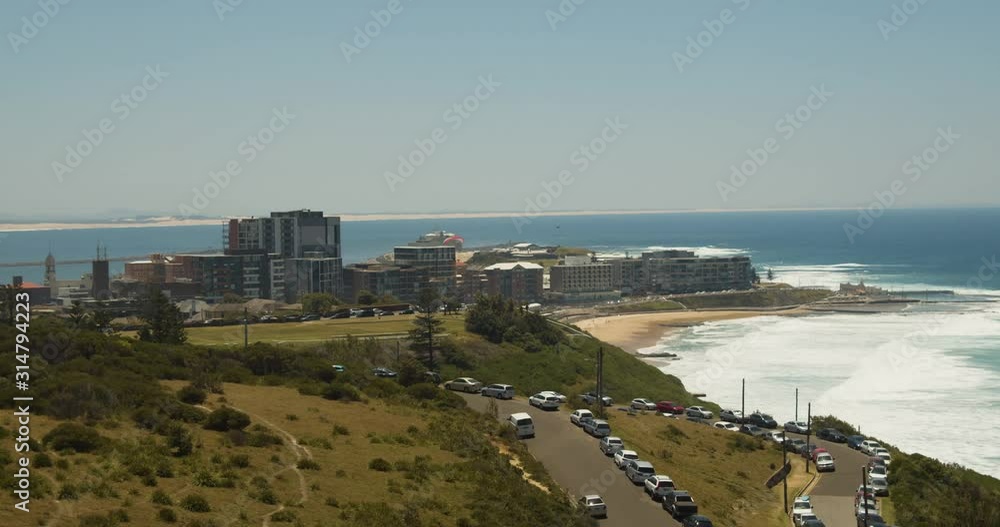 Pan across the City of Newcastle, New South Wale, East Coast, Australia Pan across the City of Newcastle, New South Wale, East Coast, Australia