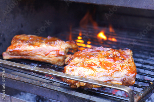 grilled pork ribs