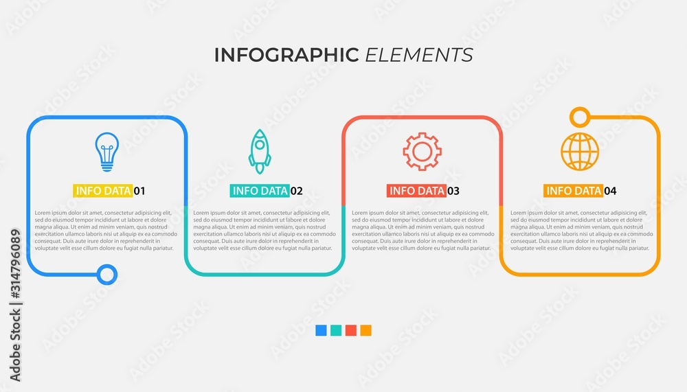 Presentation business infographic template with 4 options Presentation business infographic template with 4 options