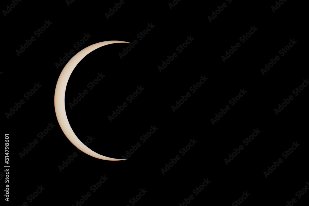 Part of Annular Solar Eclipse with copy space Part of Annular Solar Eclipse with copy space