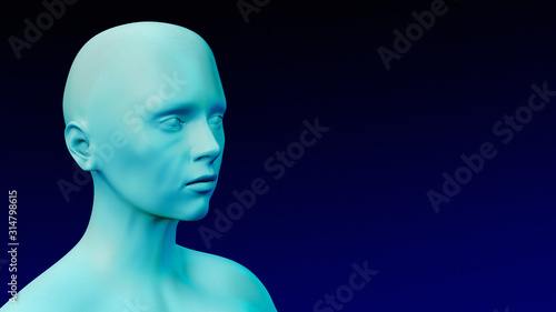 cold winter dummy frozen temperature sick body 3D illustration